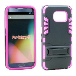 Samsung Galaxy S7 Hard Shield Hybrid Case (Hot Pink)